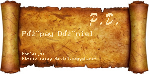 Pápay Dániel névjegykártya